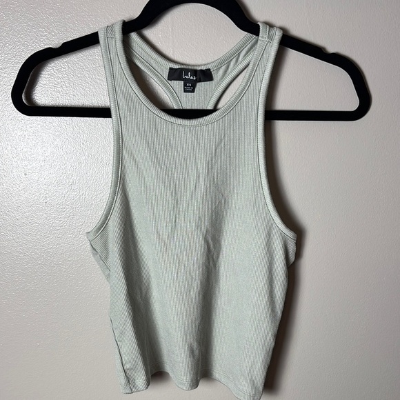 Lulu's Mint Green Ribbed Tank Top - Picture 5 of 6